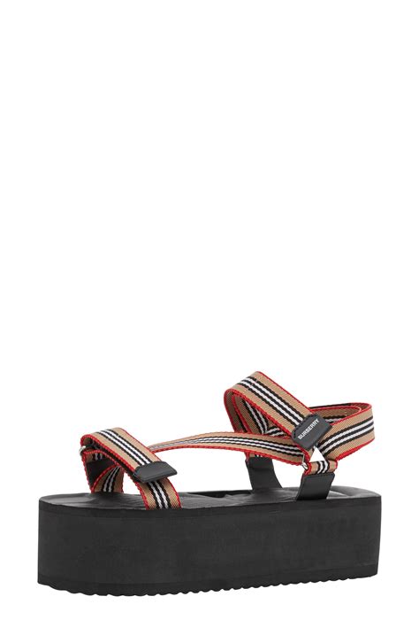 burberry women's patterson platform sandals stores|Burberry Patterson Multicolored Sporty Platform Sandals.